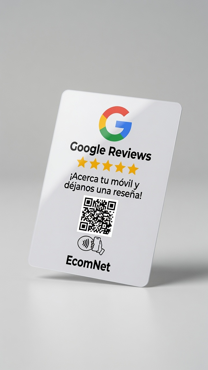 Tarjeta NFC de reseñas de Google