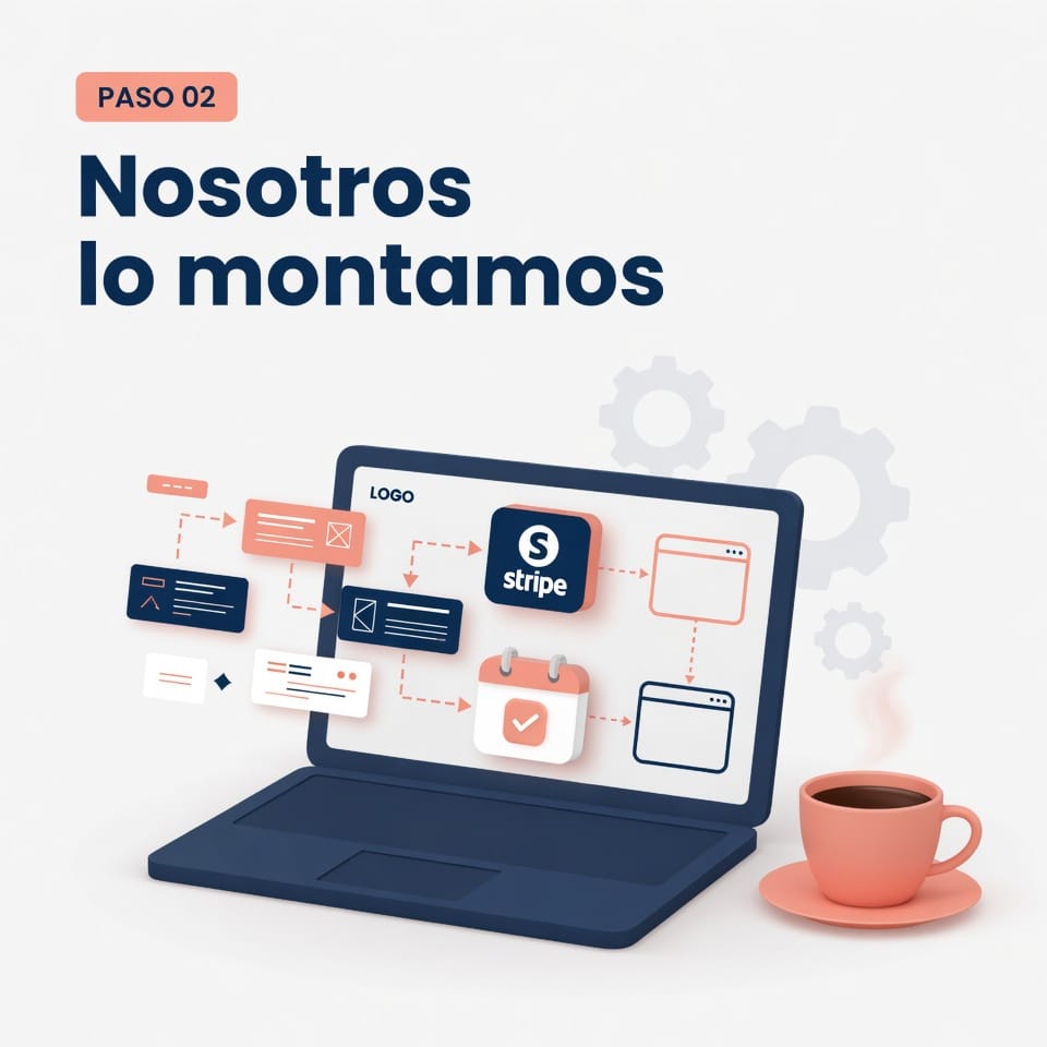 Paso 02 — Nosotros lo montamos: diseño, Stripe y reservas conectados